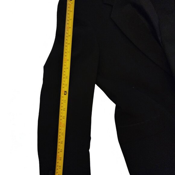 FWI Black Tuxedo Blazer Jacket Men’s 44R Approx | Satin Lapel | Formalwear - Picture 6 of 7